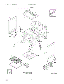 07 - Body parts for White Westinghouse Range WWGF3000KWB from AppliancePartsPros.com