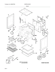 05 - Body parts for White Westinghouse Range WWEF3002KWE from AppliancePartsPros.com