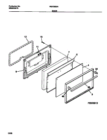 05 - Door parts for Frigidaire Range WEF350SAWB from AppliancePartsPros.com