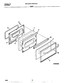 06 - Door parts for Frigidaire Range WGF337BBDC from AppliancePartsPros.com