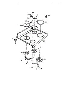 03 - Top parts for Frigidaire Range KF590HDH2 from AppliancePartsPros.com