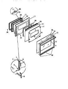 04 - Door parts for Frigidaire Range KF590HDH2 from AppliancePartsPros.com