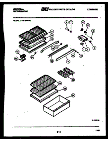 04 - Shelves And Supports parts for Frigidaire Refrigerator GTN140BH4 from AppliancePartsPros.com