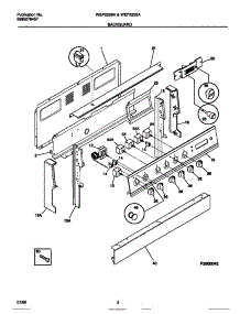 02 - Backguard parts for Frigidaire Range WEF322SADD from AppliancePartsPros.com