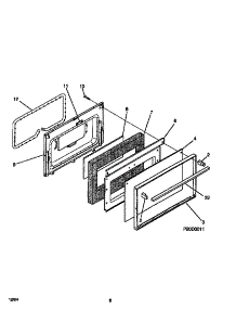 05 - Door parts for Frigidaire Range WEF322BAWA from AppliancePartsPros.com