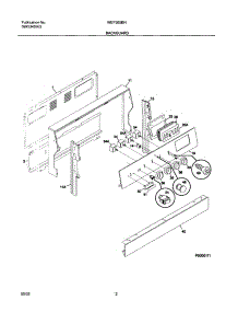 03 - Backguard parts for White Westinghouse Range WEF365BHWA from AppliancePartsPros.com