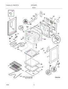 05 - Body parts for White Westinghouse Range WEF360ESC from AppliancePartsPros.com