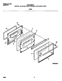 05 - Door parts for Frigidaire Range WEF322BEWC from AppliancePartsPros.com