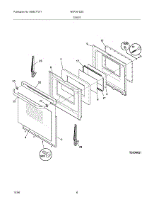 09 - Door parts for White Westinghouse Range WEF361ESD from AppliancePartsPros.com