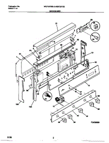 02 - Backguard parts for Frigidaire Range WGF337BBWB from AppliancePartsPros.com