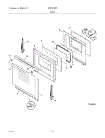11 - Door parts for White Westinghouse Range WGF351ESA from AppliancePartsPros.com