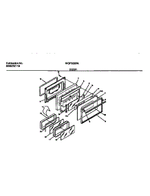 07 - Door parts for Frigidaire Range WGF353BADA from AppliancePartsPros.com
