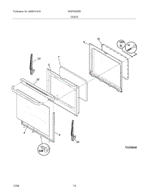 11 - Door parts for White Westinghouse Range WGF350ESE from AppliancePartsPros.com