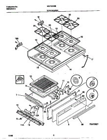 05 - Top / Drawer parts for Frigidaire Range WGF324BBWC from AppliancePartsPros.com