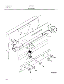 03 - Backguard parts for White Westinghouse Range WLF311SHWA from AppliancePartsPros.com