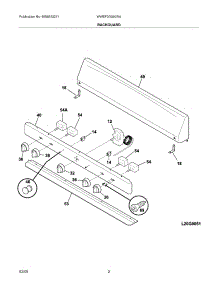 03 - Backguard parts for White Westinghouse Range WWEF3000KWA from AppliancePartsPros.com