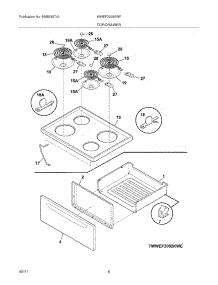 07 - Top / Drawer parts for White Westinghouse Range WWEF3002KWF from AppliancePartsPros.com