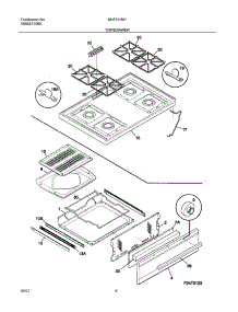 09 - Top / Drawer parts for White Westinghouse Range WLF311SHWA from AppliancePartsPros.com