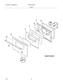 09 - Door parts for White Westinghouse Range WWEF3002KWF from AppliancePartsPros.com