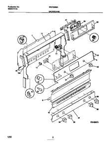 02 - Backguard parts for Frigidaire Range WGF355BAWE from AppliancePartsPros.com