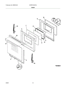 09 - Door parts for White Westinghouse Range WWEF3005KWA from AppliancePartsPros.com