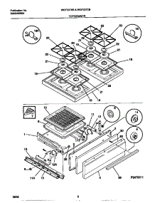 05 - Top / Drawer parts for Frigidaire Range WGF337CBSC from AppliancePartsPros.com