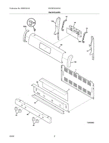 03 - Backguard parts for White Westinghouse Range WWGF3004KWA from AppliancePartsPros.com
