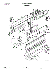 02 - Backguard parts for Frigidaire Range WGF353BADE from AppliancePartsPros.com