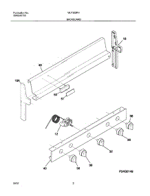 03 - Backguard parts for White Westinghouse Range WLF303PHWC from AppliancePartsPros.com
