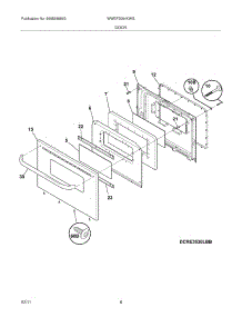 09 - Door parts for White Westinghouse Range WWEF3004KWG from AppliancePartsPros.com