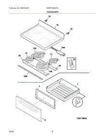 07 - Top / Drawer parts for White Westinghouse Range WWEF3006KWA from AppliancePartsPros.com