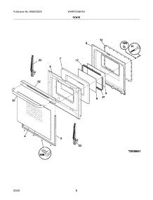 09 - Door parts for White Westinghouse Range WWEF3006KWA from AppliancePartsPros.com