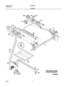 05 - Burner parts for White Westinghouse Range WLF303PHDB from AppliancePartsPros.com