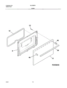 11 - Door parts for White Westinghouse Range WLF303PHDB from AppliancePartsPros.com