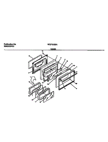 07 - Door parts for Frigidaire Range WGF355BAWA from AppliancePartsPros.com