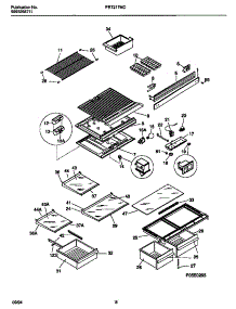 04 - Shelves, Controls, Divider, Mullion parts for Frigidaire Refrigerator PRT215MCD5 from AppliancePartsPros.com