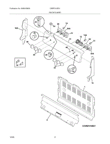 03 - Backguard parts for White Westinghouse Range CWEF310ES1 from AppliancePartsPros.com