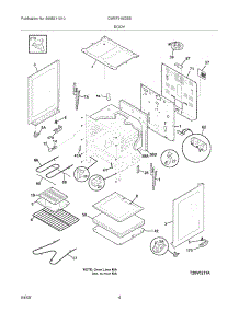 05 - Body parts for White Westinghouse Range CWEF310GSB from AppliancePartsPros.com