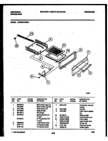 04 - Broiler Drawer Parts parts for Frigidaire Range CP303VP2Y1 from AppliancePartsPros.com