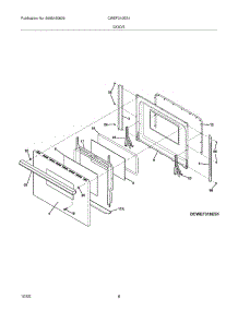 09 - Door parts for White Westinghouse Range CWEF310ES1 from AppliancePartsPros.com