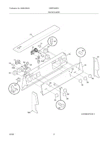 03 - Backguard parts for White Westinghouse Range CWEF309ES1 from AppliancePartsPros.com
