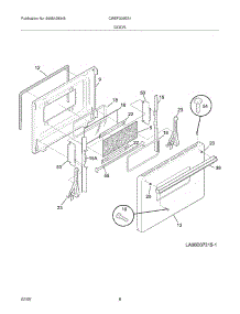 09 - Door parts for White Westinghouse Range CWEF309ES1 from AppliancePartsPros.com