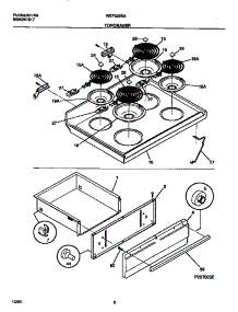 04 - Top / Drawer parts for Frigidaire Range WEF322SADA from AppliancePartsPros.com