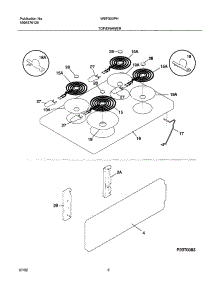 07 - Top / Drawer parts for White Westinghouse Range WEF303PHWB from AppliancePartsPros.com