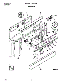 02 - Backguard parts for Frigidaire Range WEF322SAWC from AppliancePartsPros.com