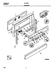02 - Backguard parts for Frigidaire Range WEF352BEDC from AppliancePartsPros.com
