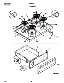 04 - Top / Drawer parts for Frigidaire Range WEF352BEWC from AppliancePartsPros.com