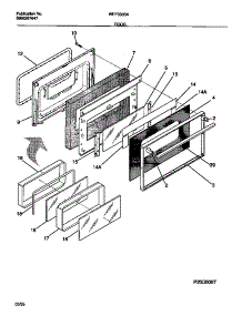 05 - Door parts for Frigidaire Range WEF350BADB from AppliancePartsPros.com