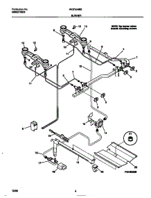 03 - Burner parts for Frigidaire Range WGF324BBWB from AppliancePartsPros.com