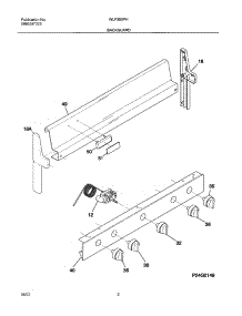 03 - Backguard parts for White Westinghouse Range WLF303PHWB from AppliancePartsPros.com